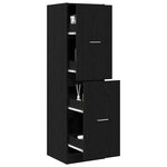 vidaXL Cabinet de Pharmacie Chêne noir 40 x 41 x 144.5 cm