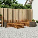vidaXL Ensemble de canapés d'extérieur 6 Pièces Naturel 79 x 79 x 37 cm