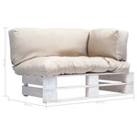 Vidaxl canapé de jardin palette avec coussins sable pinède