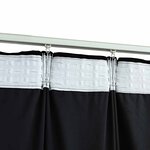 vidaXL Rideaux occultants avec crochets 2 Pièces Velours Noir 140x245 cm