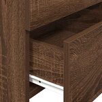 vidaXL Tables de chevet 2 pièces avec 2 tiroirs Chêne brun 40 x 36 5 x 62 cm