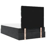 vidaXL Cadre de lit ottoman avec matelas noir 120x200 cm velours