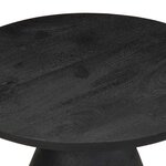 vidaXL Table d'appoint noir Ø50x40 cm bois de manguier massif