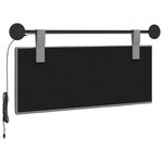 vidaXL Tête de lit suspendue Avec lumière LED Gris clair Tissu