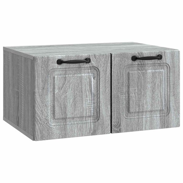 vidaXL Meuble TV mural Sonoma gris 59 5 x 41 x 30 cm Bois d'ingénierie