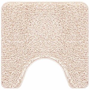 vidaXL Tapis de bain antidérapant avec découpe pour toilette Crème