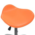 vidaXL Tabouret de salon et spa Orange Similicuir