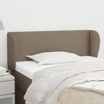 vidaXL Tête de lit avec oreilles Taupe 83x23x78/88 cm Tissu