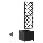 vidaXL Pots de jardin Noir 40 x 40 x 142 cm Acier