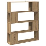 vidaXL Bibliothèque/Séparateur de pièce chêne artisanal 100x24x124 5cm