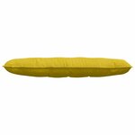vidaXL Coussin de Dos Jaune 140 x 50 cm Tissu en velours côtelé