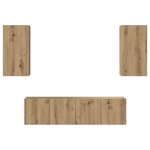 vidaXL Ensemble meuble TV 4 Pièces chêne artisanal 60 x 30 x 30 cm