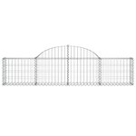 vidaXL Paniers à gabions arqués 30 Pièces 200x30x40/60 cm Fer galvanisé