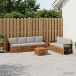 vidaXL Ensembles de canapés avec coussin 8 Pièces Bois d'Acacia Massif