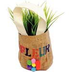 Sac pot de fleur en toile de jute x 10