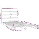 vidaXL Cadre de lit sans matelas blanc 90x200 cm bois de pin massif