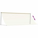vidaXL Auvent rétractable crème 400x150 m tissu et acier