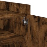 vidaXL Table basse chêne fumé 100x50x50 cm bois d'ingénierie