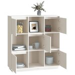vidaXL Buffet Blanc 110 5x35x117 cm Bois massif de pin