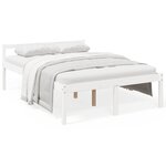 vidaXL Lit pour personne âgée sans matelas blanc 135x190 cm