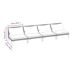 vidaXL Salon de jardin 4 Pièces avec coussins Résine tressée Gris foncé