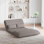 vidaXL Fauteuil de sol ajustable Taupe Tissu