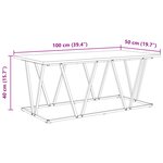 vidaXL Table basse Chêne Sonoma 100x50x40 cm en bois d'ingénierie et métal