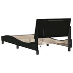vidaXL Cadre de lit sans matelas noir 100x200 cm tissu