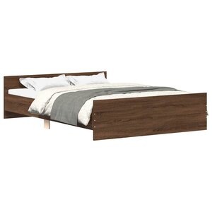vidaXL Cadre de lit sans matelas chêne marron 120x200 cm