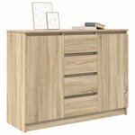 vidaXL Buffet avec tiroirs chêne sonoma 100 5x35x76 cm bois ingénierie