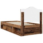 vidaXL Cadre de lit Bois ancien 90 x 200 cm Pin massif