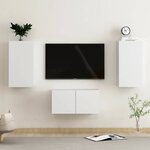 vidaXL Ensemble de meubles TV 3 Pièces Blanc Bois d'ingénierie