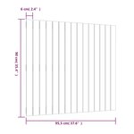 vidaXL Tête de lit murale Noir 95 5x3x90 cm Bois massif de pin