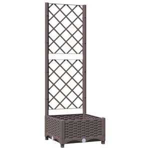 vidaXL Jardinière avec treillis Marron 40x40x121 5 cm PP