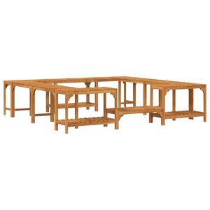 vidaXL Entourage de bain à remous Marron 230 x 230 cm