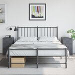 vidaXL Tables de chevet 2 Pièces anthracite 34 5x39x62 cm acier