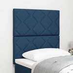 vidaXL Tête de lit avec des lumières à LED Réglable Bleu 80 cm tissu
