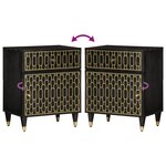 vidaXL Table de chevet 50x33x60 cm bois de manguier massif