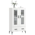 vidaXL Buffet haut blanc brillant 69 5x31x115 cm bois d'ingénierie