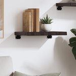 vidaXL Étagère murale marron foncé bois chêne massif traité