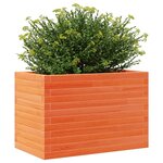 vidaXL Jardinière cire marron 70x40x46 cm bois de pin massif