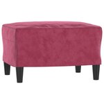 vidaXL Ensemble de canapés 3 Pièces rouge bordeaux velours