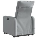 vidaXL Fauteuil de massage inclinable Gris clair Tissu