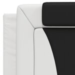 vidaXL Cadre de lit sans matelas blanc et noir 100x200 cm similicuir