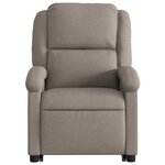 vidaXL Fauteuil inclinable électrique taupe tissu