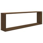 vidaXL Étagères murales cube 2 Pièces Chêne marron 100x15x30 cm Bois