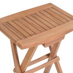 vidaXL Tabourets de bar pliables 4 Pièces Bois de teck massif