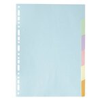 Intercalaires neutres a4 exacompta forever carte recyclée colorée 6 onglets - 1 jeu