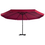 vidaXL Parasol de jardin avec base portable rouge