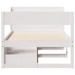 vidaXL Cadre de lit sans matelas blanc 75x190 cm bois de pin massif